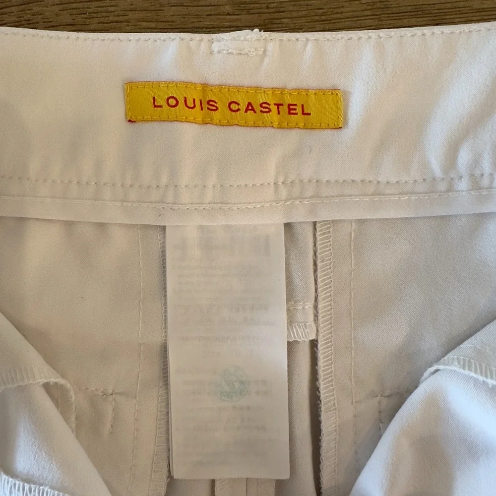 Louis Castel Women's White Golf Shorts-Size 70-U.S 4-Japanese Performance Fabric